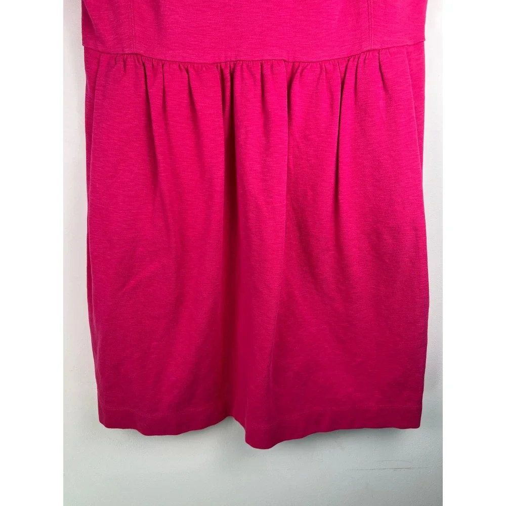 J Crew High Neck Sleeveless Pink‎ Fit n Flare Dress Women's Size M Classy Barbie